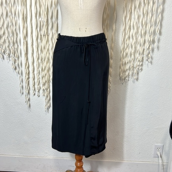 Humanoid Black Faux Wrap Mini Skirt Size Small - Picture 4 of 6